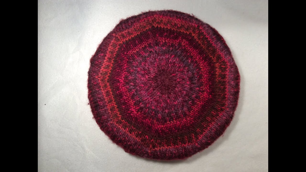How to knit a flat round circle