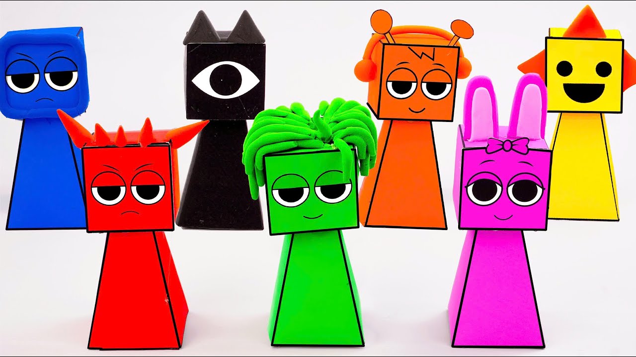 💖Сделай сам из бумаги💖 Делаем глиняную коробку Incredibox SPRUNKI BLIND BOX Распаковка | Как сдел...