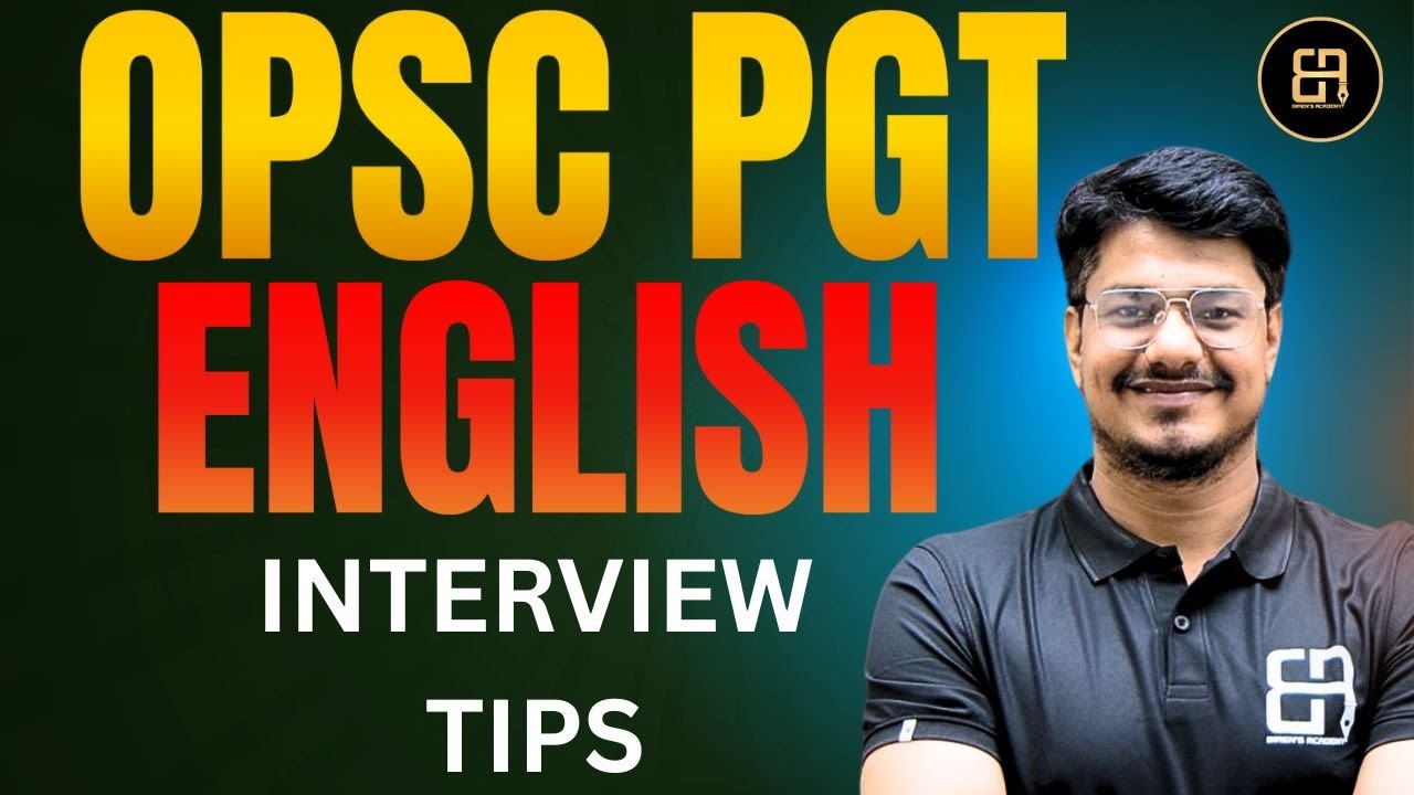 OPSC PGT English Interview Tips | Sure Shot Panel Questions & Answers | Demo Class Guidance |