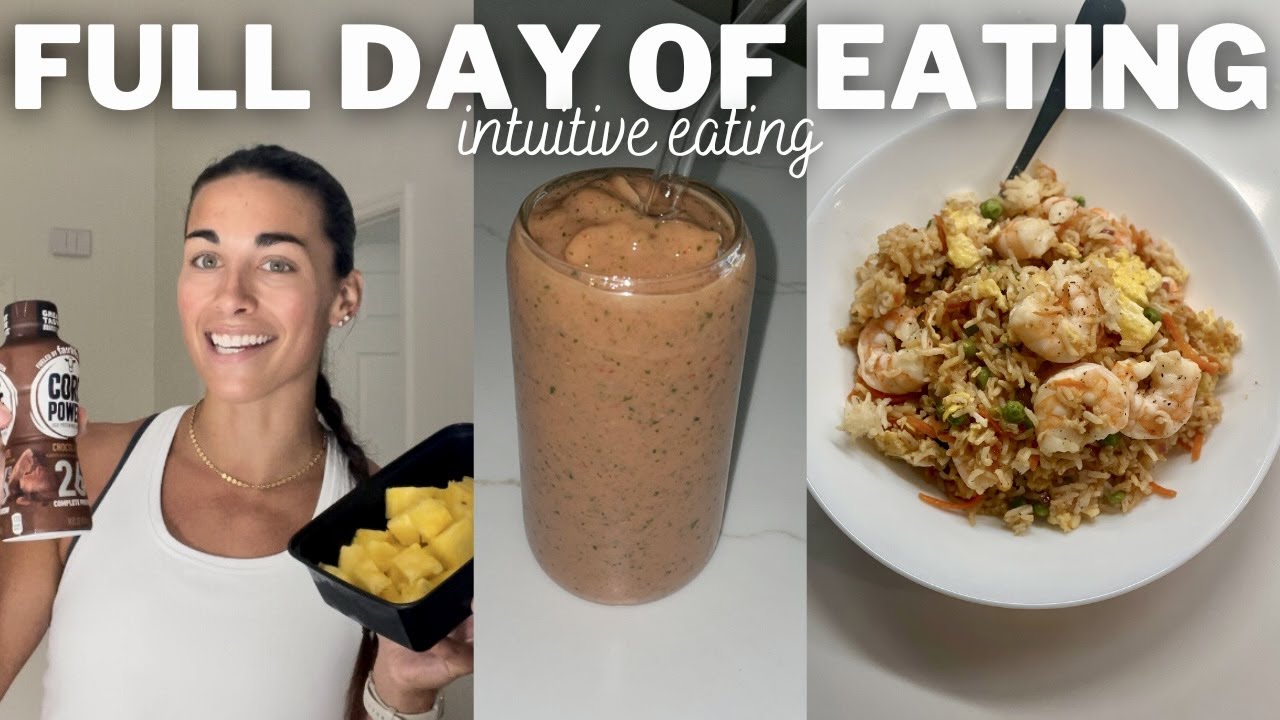 REALISTIC FULL DAY OF EATING | quick & easy recipes included on my app!!