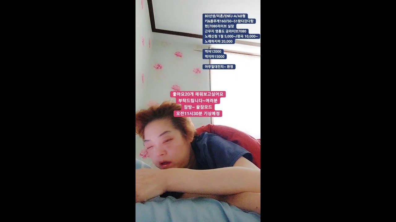 80년생늙은뇨자 라이브 방송