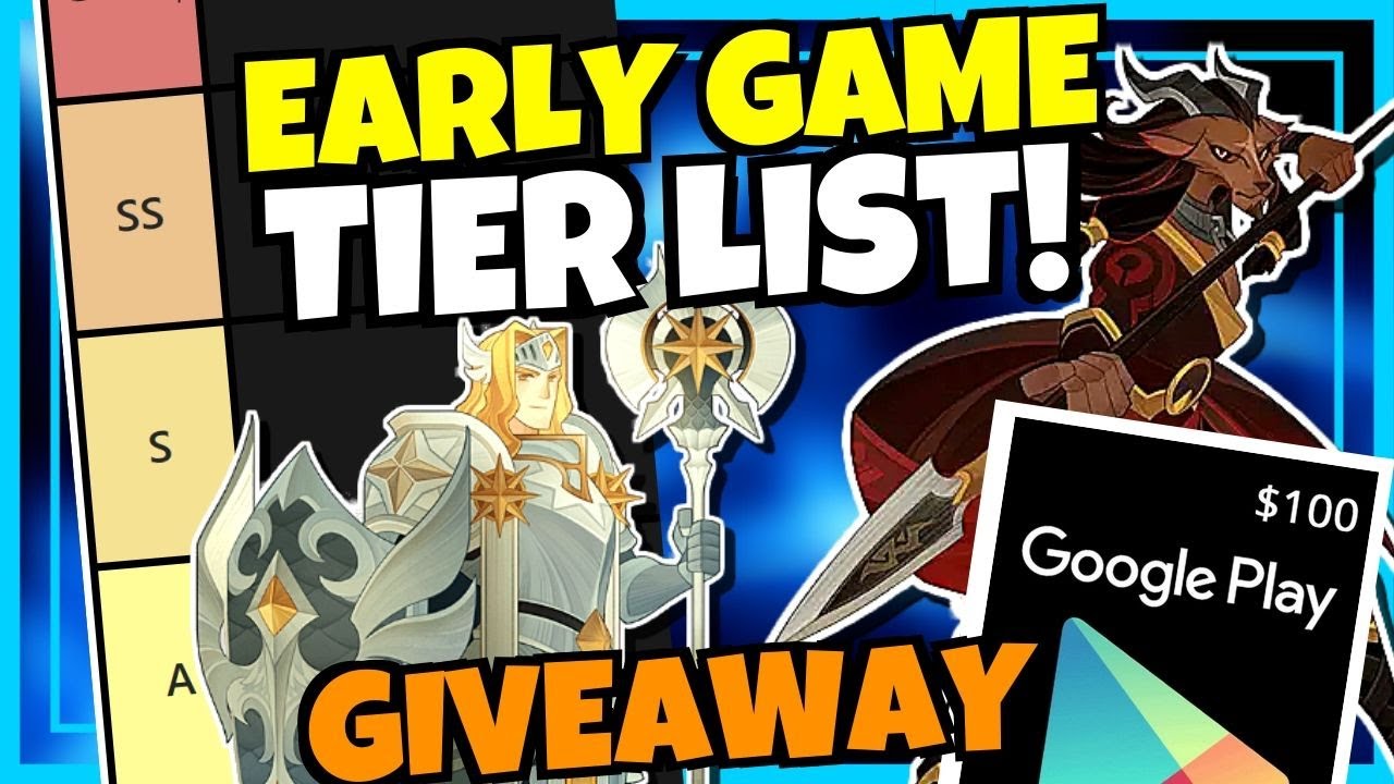TIER LIST - EARLY GAME!!! [AFK ARENA] GIVEAWAY
