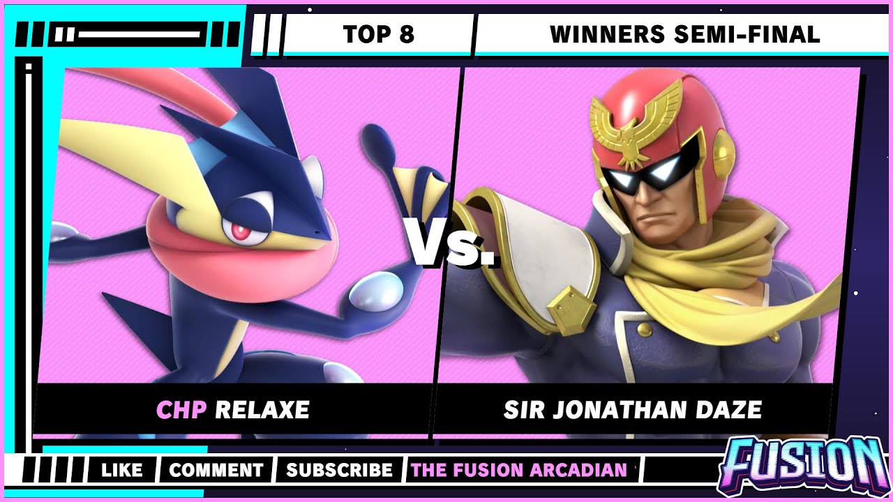 The Fusion Arcadian 12 - Top 8 - Relaxe (Greninja) VS Sir Jonathan DAZE (Captain Falcon) - SSBU