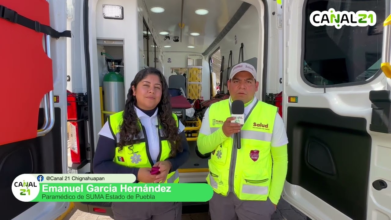 🟢👉🏻Acción 133. Chignahuapan recibió una ambulancia equipada, así como personal altamente capacitado