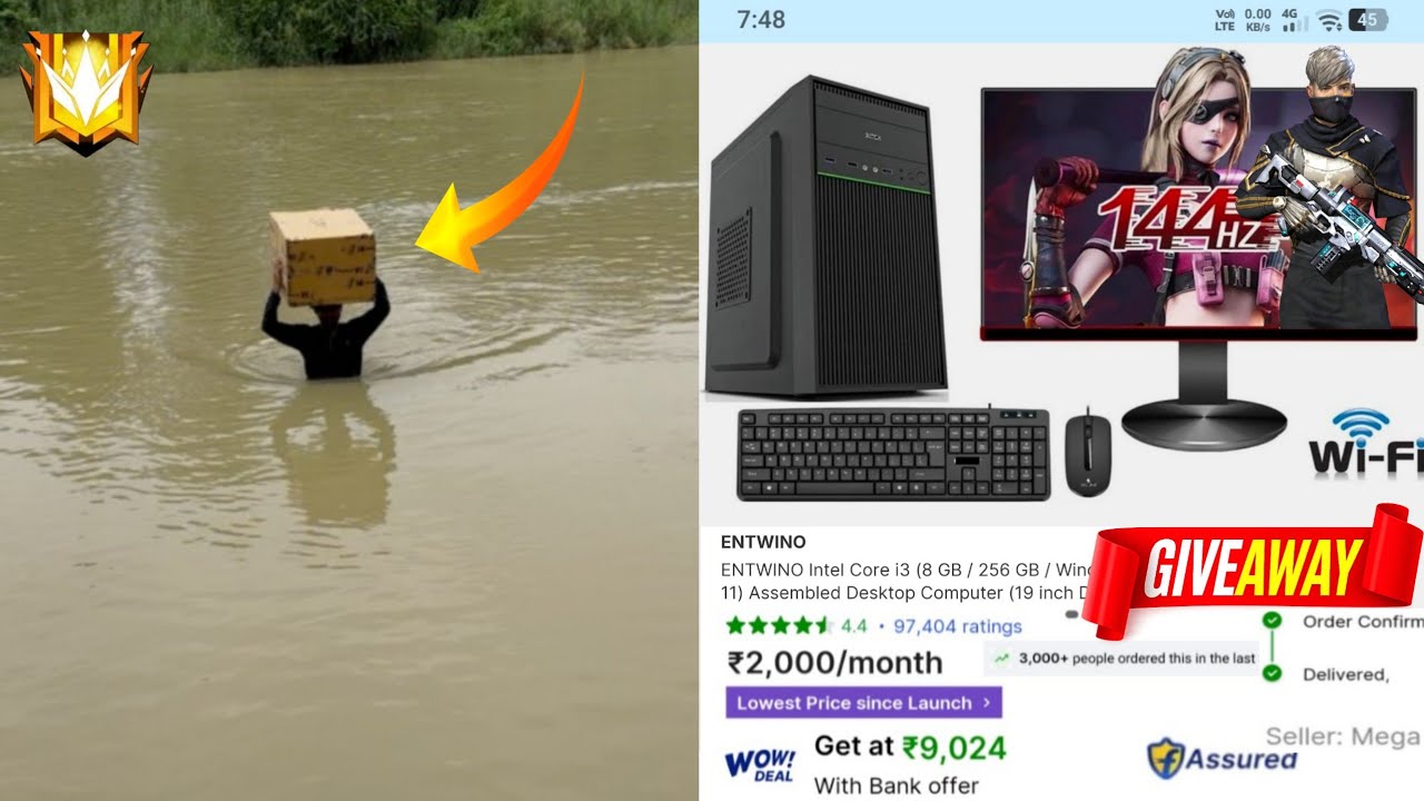 Under 10k chipset budget gaming PC free fire | Core i3 8gb entwino rionix DZAB PC flipkart 