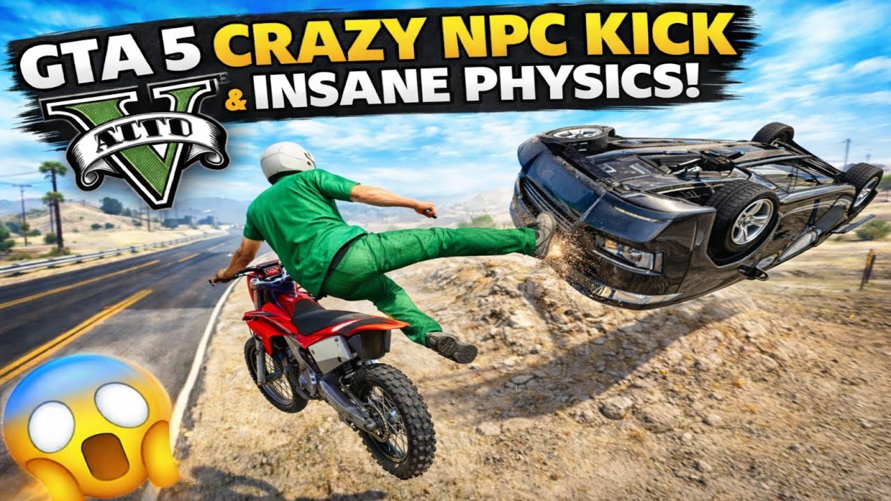 GTA 5 Crazy NPC Kick & Insane Physics Moments #GTA5 #GTAGameplay #GTAPhysics #OpenWorldGaming