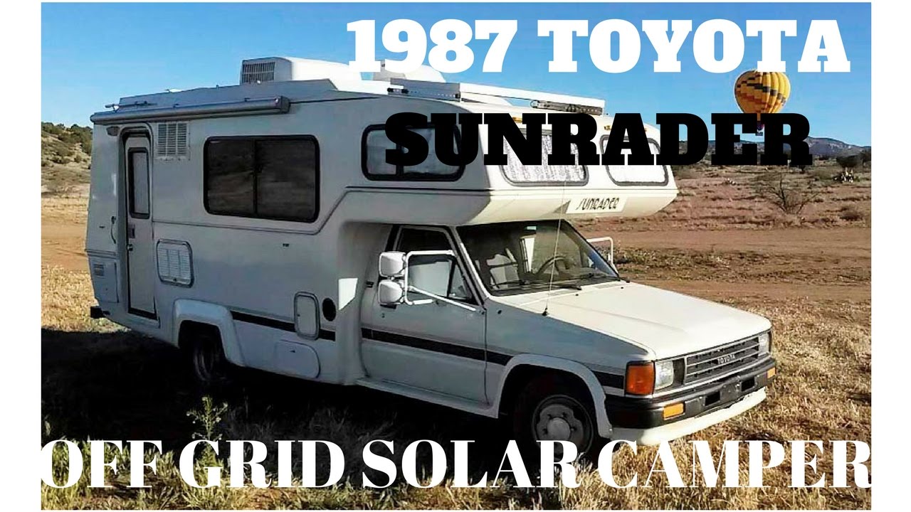Toyota Sunrader Camper 1987 года, кастомная установка солнечных батарей на базе автономной электр...