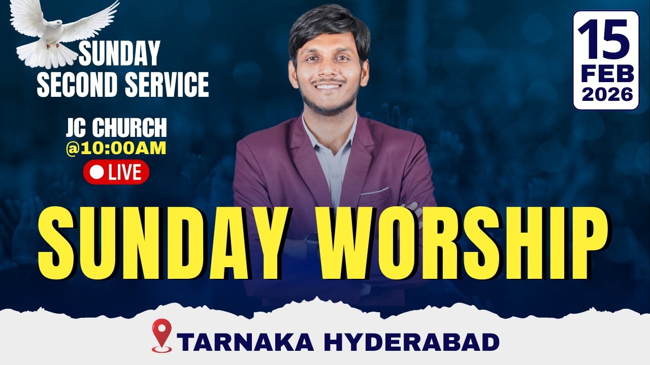 ఆదివారం ఆరాధన - Live Worship at JC Church Hyderabad
