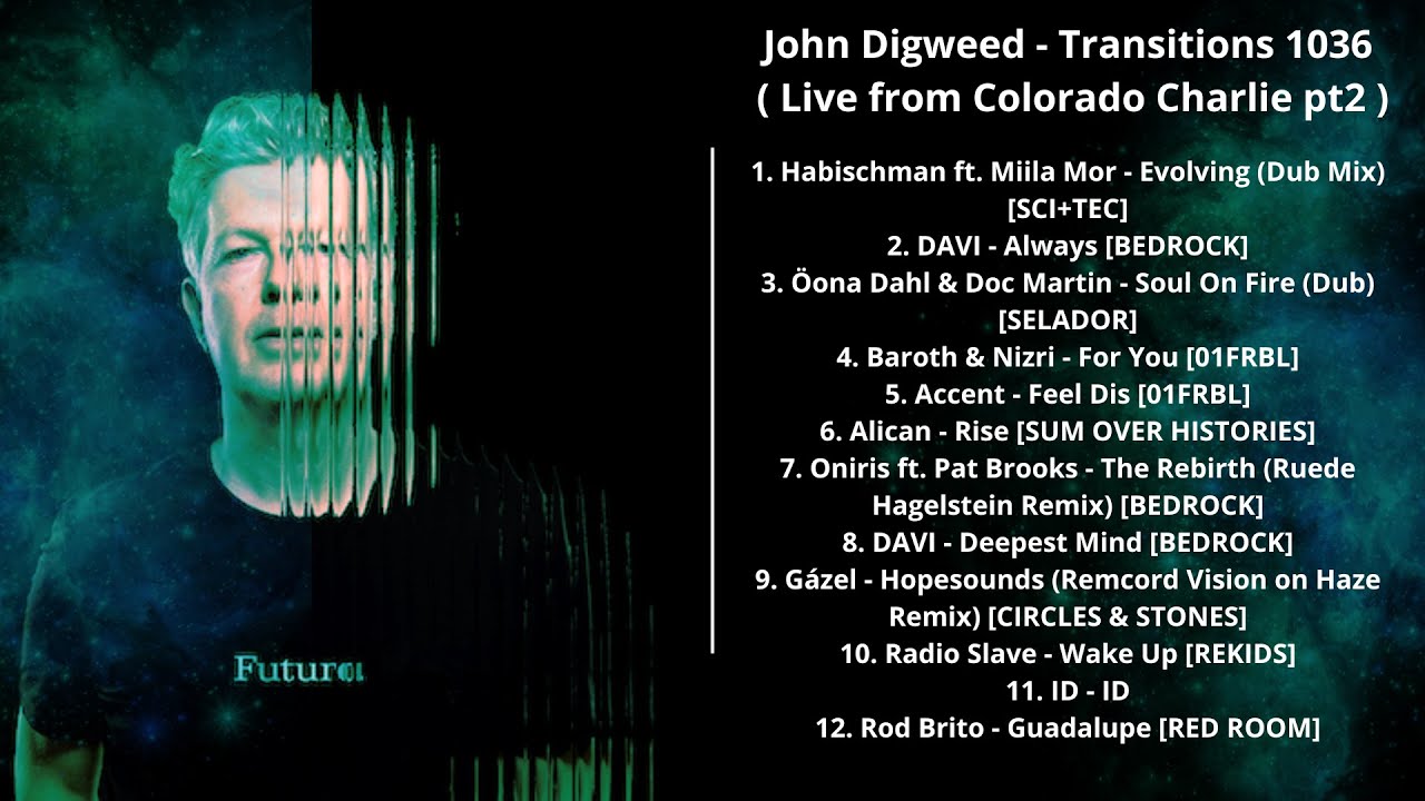 John Digweed - Transitions 1036 ( Live from Colorado Charlie pt2 ) with tracklist