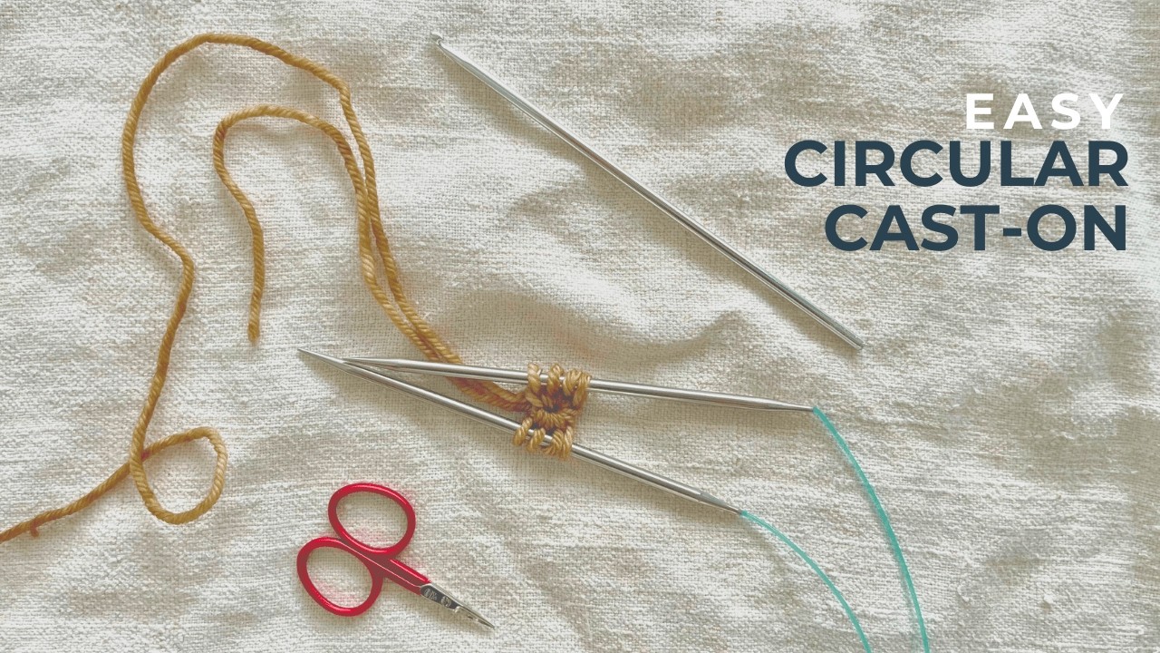 How to Knit a Circular Cast On (Pinhole / Disappearing Loop Cast On)