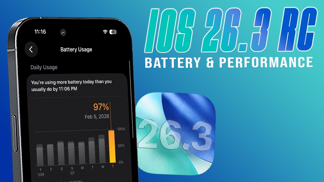 iOS 26.3 RC Battery Life, Performance (After 24 Hours)
