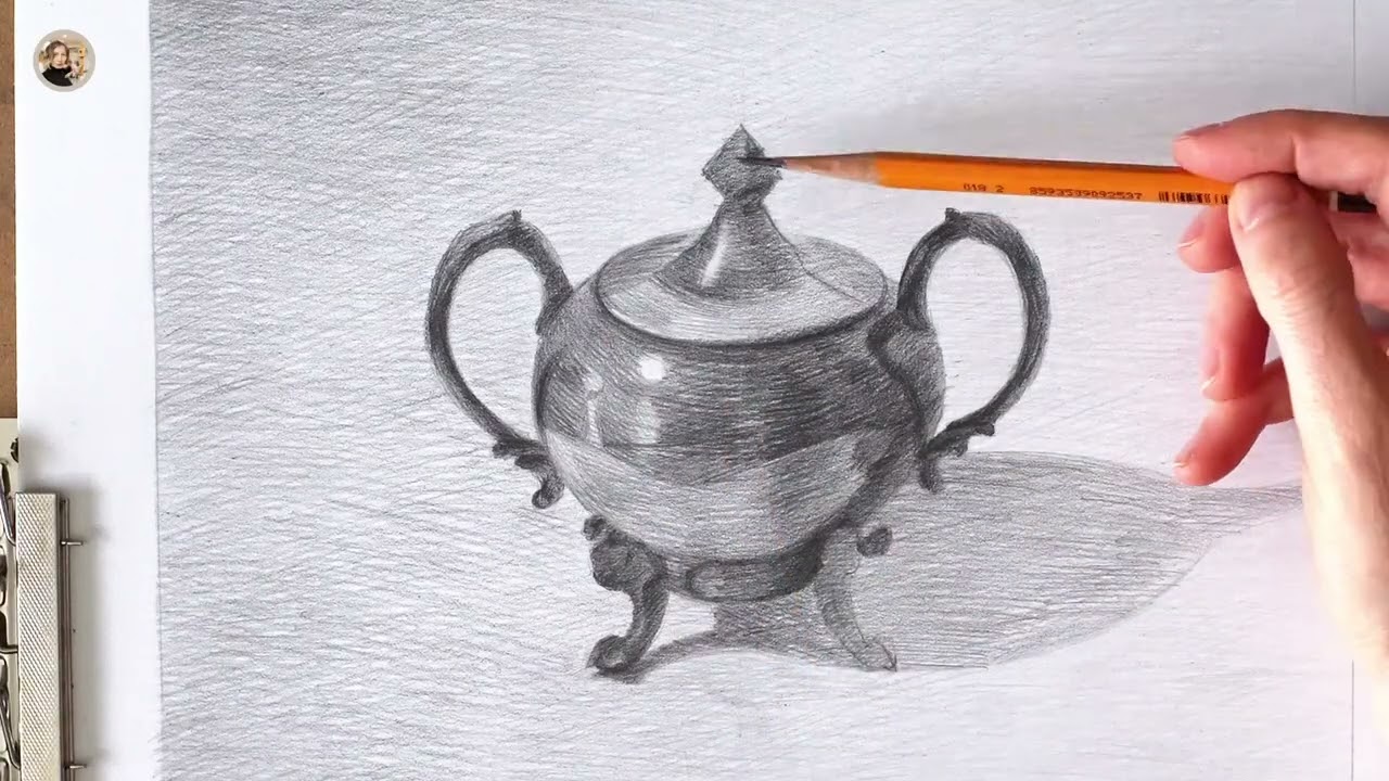 How to Draw a Metal Bowl Step-by-step | Classical Drawing Techniques | Part 2