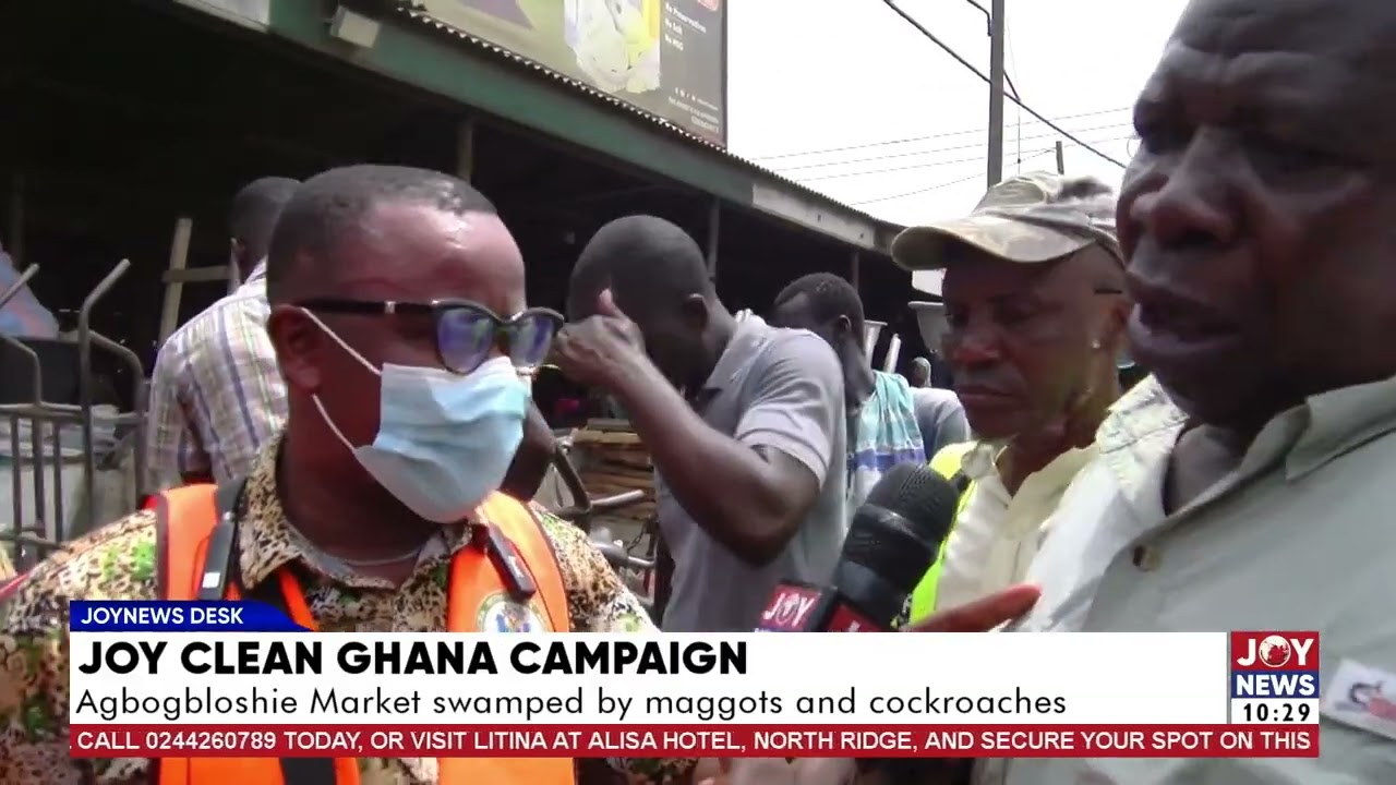 Joy Clean Ghana campaign: Agbogbloshie market swamped by maggots and cockroaches. #JoyNews