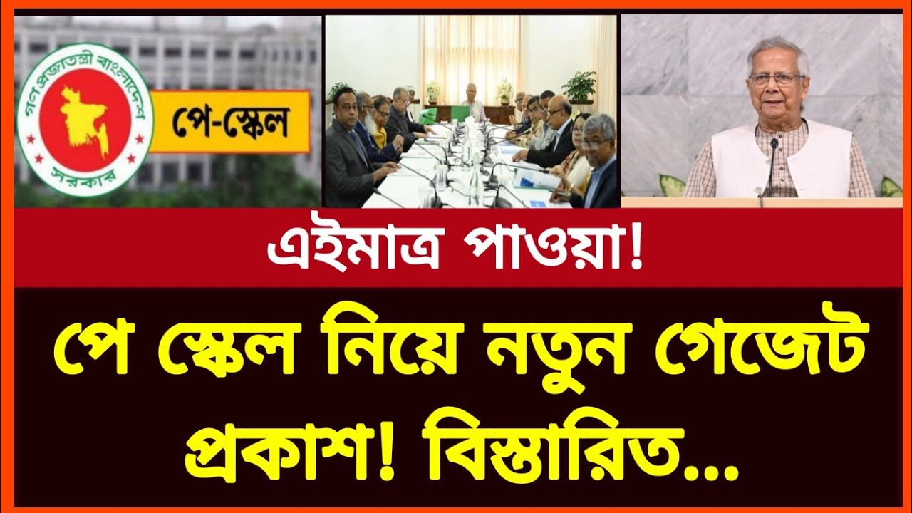 পে স্কেল নিয়ে নতুন গেজেট প্রকাশ! বিস্তারিত দেখুন! National pay scale bd | Govt job news today 