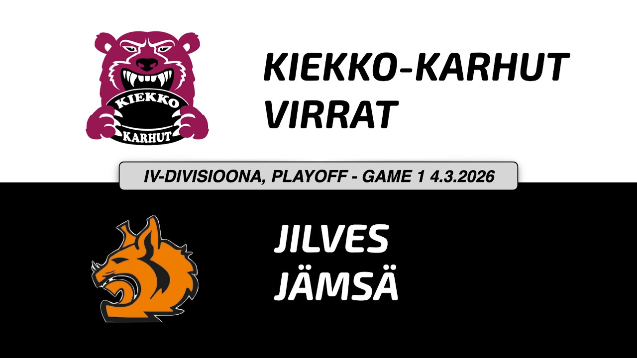 IV-Div. Playoff 4.3.2026: Kiekko-Karhut vs. JIlves
