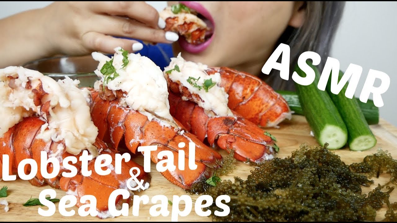 Lobster Tail & Sea Grapes BEST Combo| ASMR *No Talking Eating Sounds | N.E Let's Eat