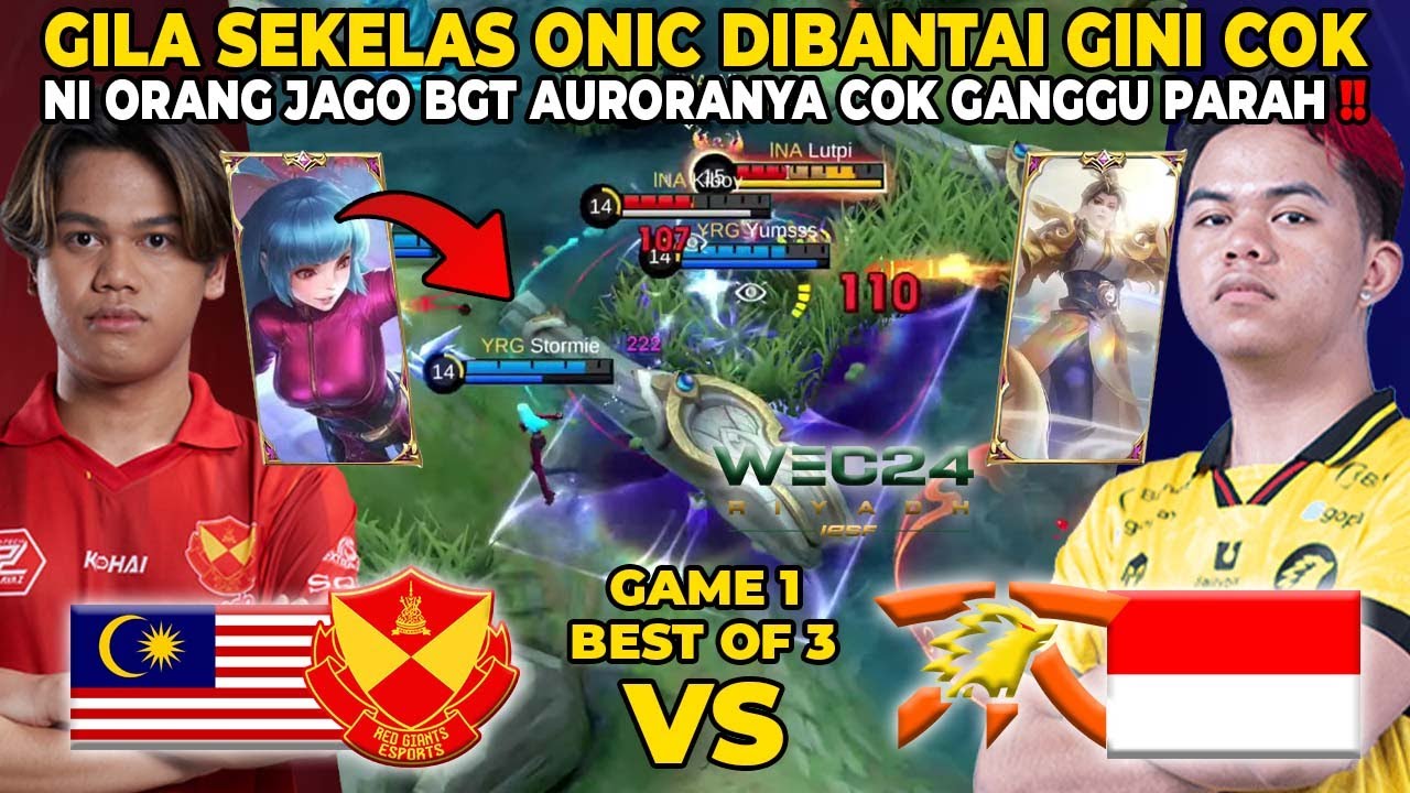 SEKELAS ONIC DIBANTAI GINI COK !! NI ORG JAGO BGT AURORANYA GANGGU PARAH - INDO VS MALAY GAME 1