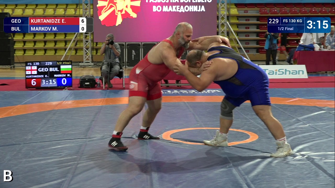 1/2 FS - 130 kg: E. KURTANIDZE (GEO) v. M. MARKOV (BUL)