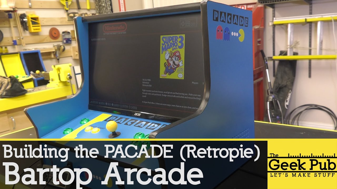 Pacade RetroPie Bartop Arcade Cabinet Build