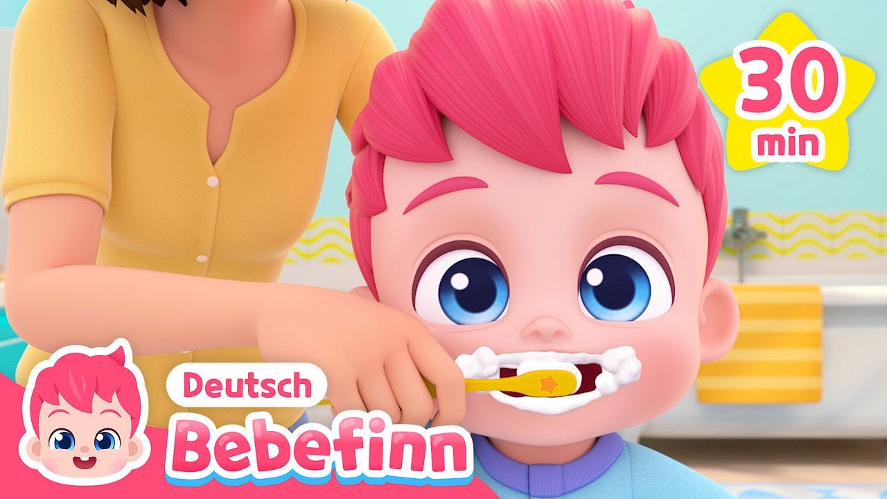 [30 Minuten] Zahnputzlied f&uuml;r Kinder 🦷 | Mix | Bebefinn Deutsch - Kinderlieder