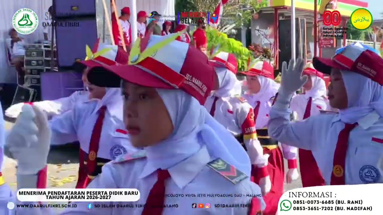 LOMBA GERAK JALAN BEREGU KECAMATAN DAU || HUT RI KE 80 || SD ISLAM DAARUL FIKRI MALANG