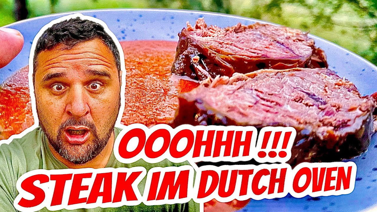 ER GRILLT ein STEAK im DUTCH OVEN - Am Ende sind ALLE SPRACHLOS --- Klaus grillt