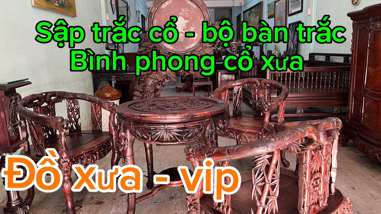 3/2/2026 chào bán bộ bàn gỗ trắc xưa , giường 3 thành trắc cổ , bình phong xưa độc nhất....