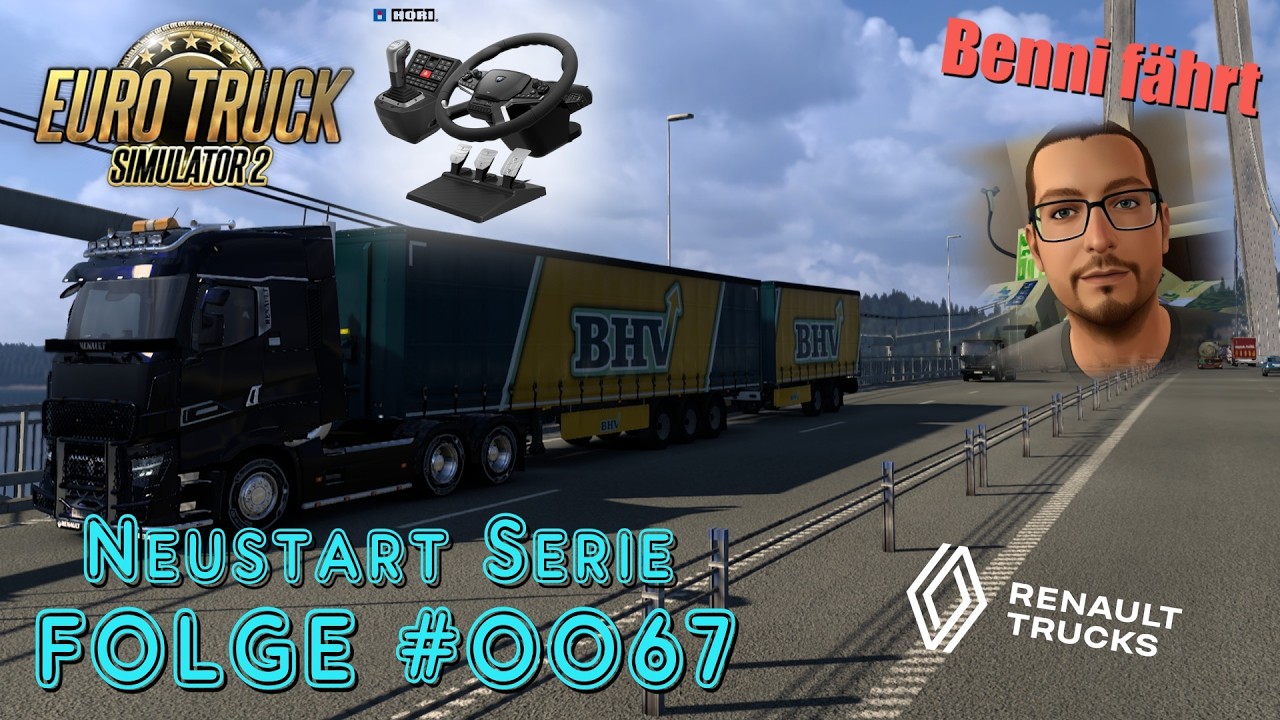 ETS2 1.58 | Neustart Serie #0067, Vaasa - Falun, Renault T, double trailer challenge | HORI TCS