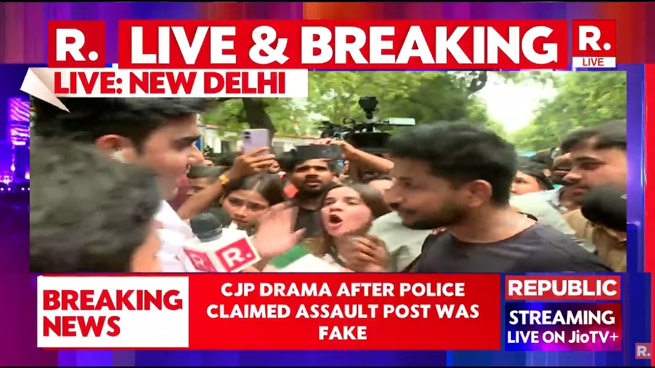 LIVE: CJP Drama Outside Parliament Street Police Station Seeking FIR Over Alleged Assault