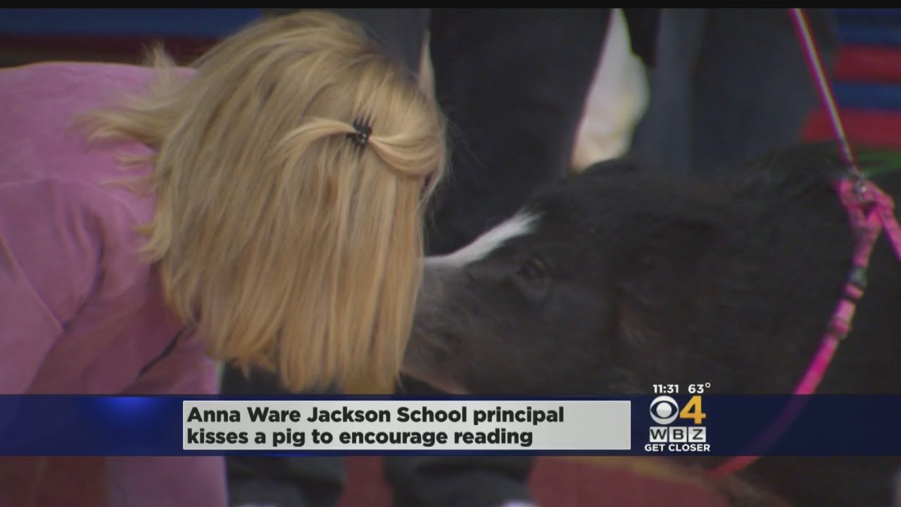 Plainville Principal Kisses A Pig