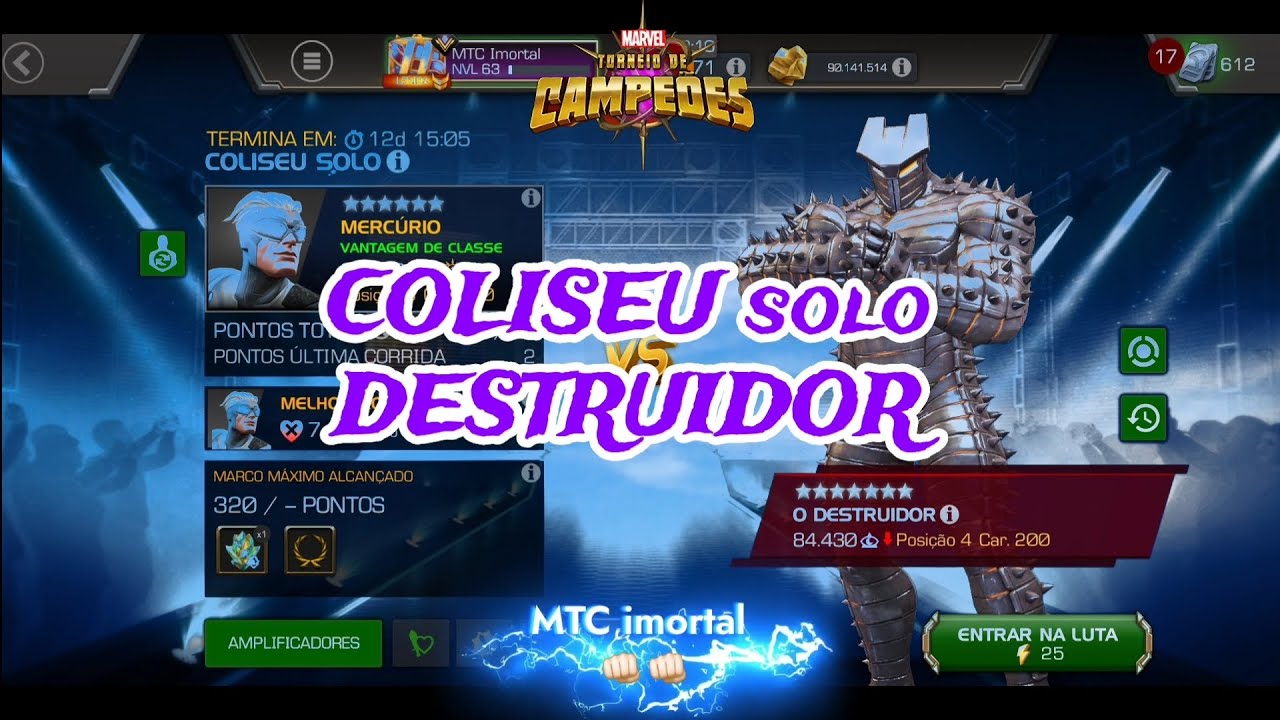 @mtcimortal COLISEU solo | DESTRUIDOR counters | Mtc | Mcoc | Marvel.