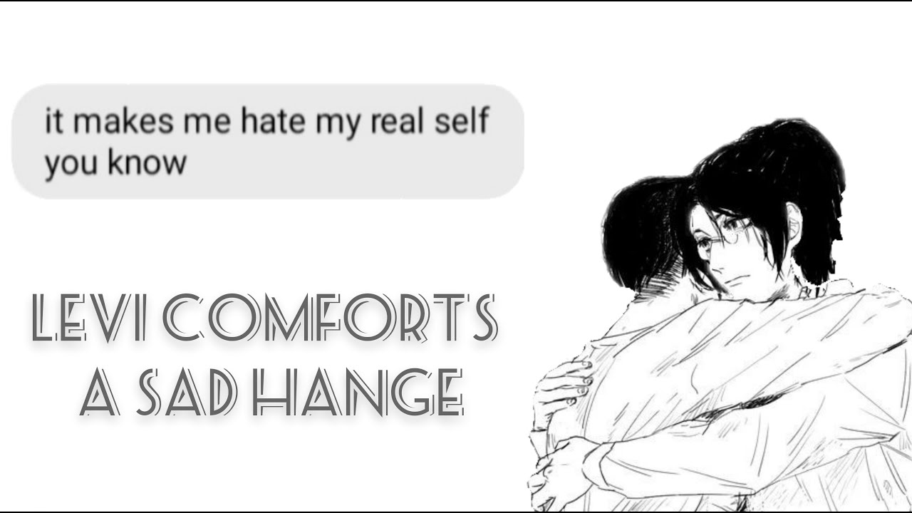 Levi comforts a sad Hange (aot texts)- #attackontitan #aot