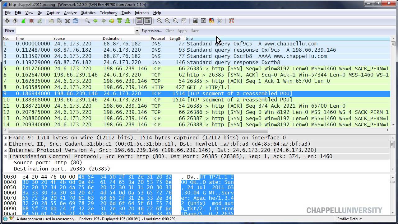 Wireshark Tip 1: TCP Reassembly Setting