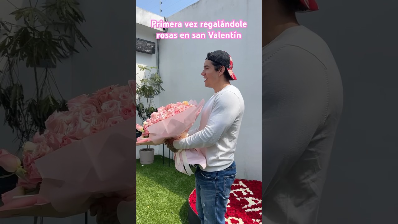 Primera vez regal&aacute;ndole rosas a mi hija en San Valent&iacute;n 💝