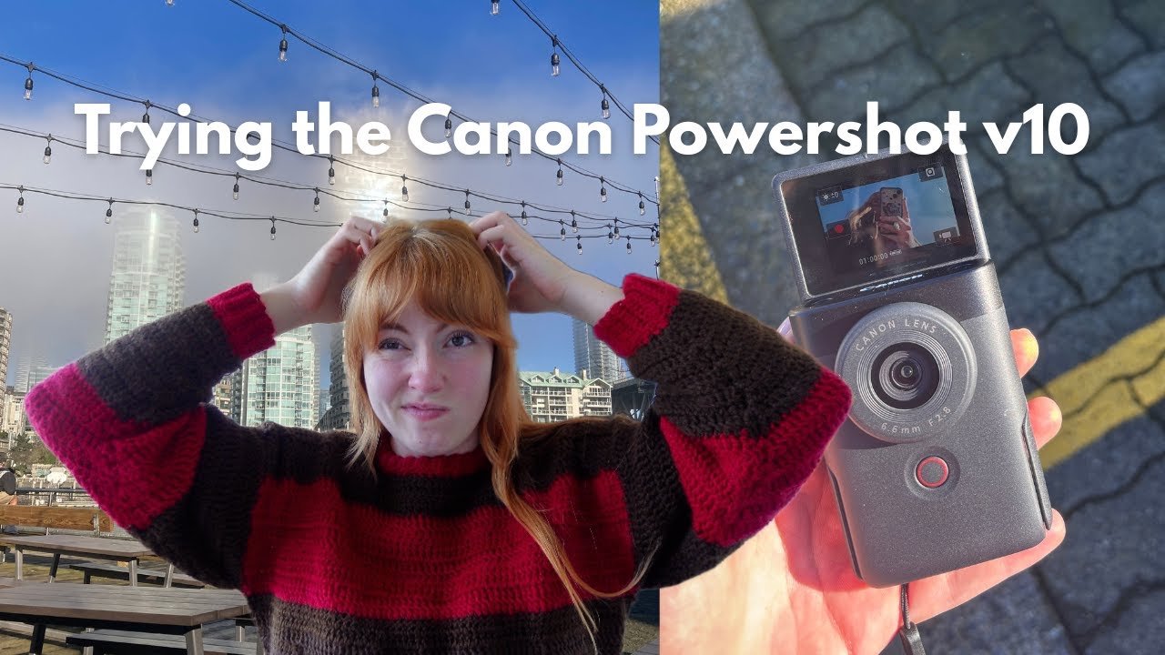 Trying out the Canon Powershot v10 | Granville Island Vlog