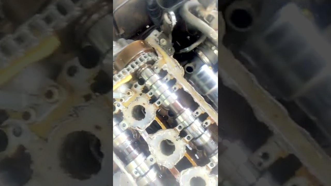 Removing overhead camshafts on Audi A4 B7 ALT engine.