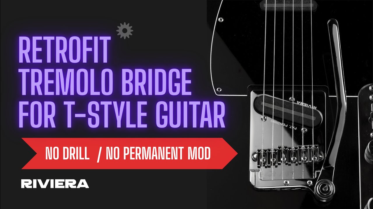 TELECASTER™ floating tremolo bridge / vibrato (NO mods required)