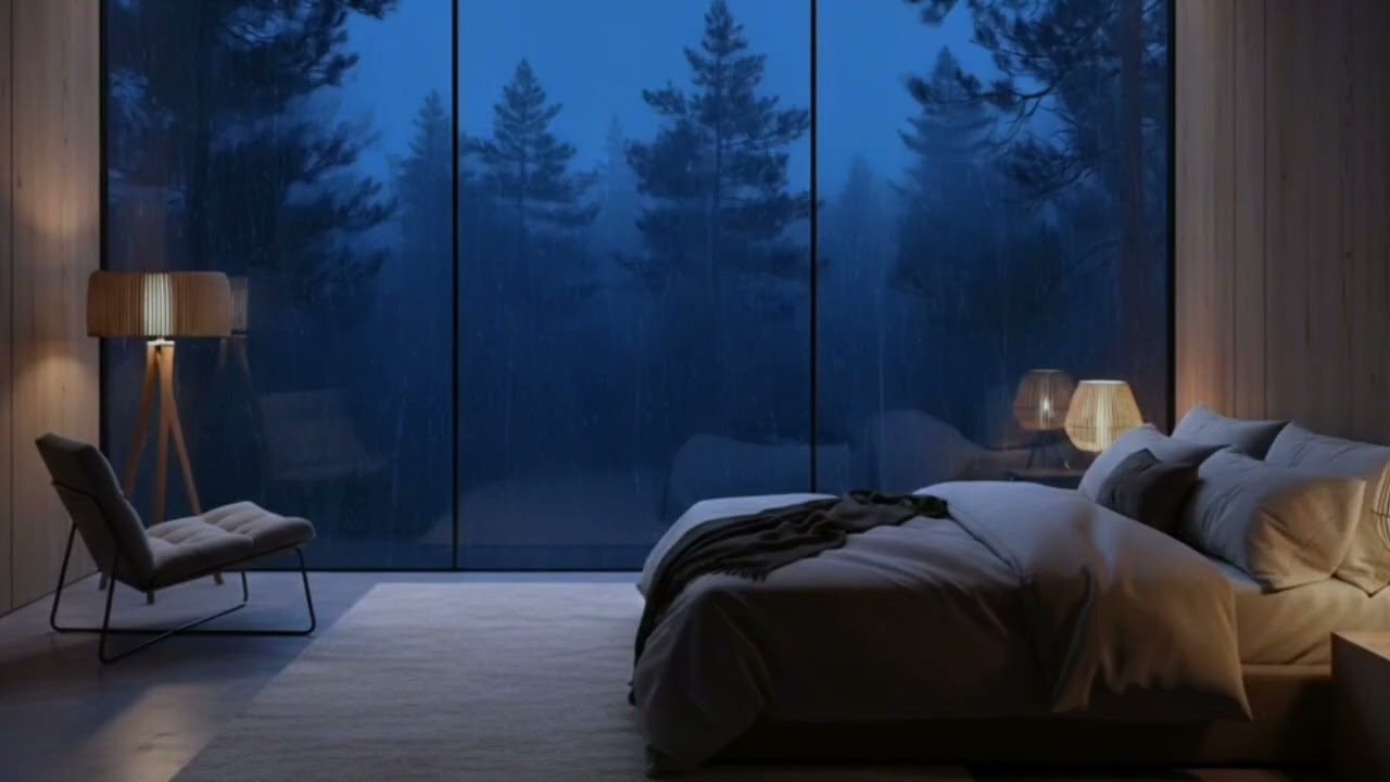NO ADS 🌧️ COZY CABIN RAIN SOUNDS FOR NIGHT-LONG DEEP SLEEP