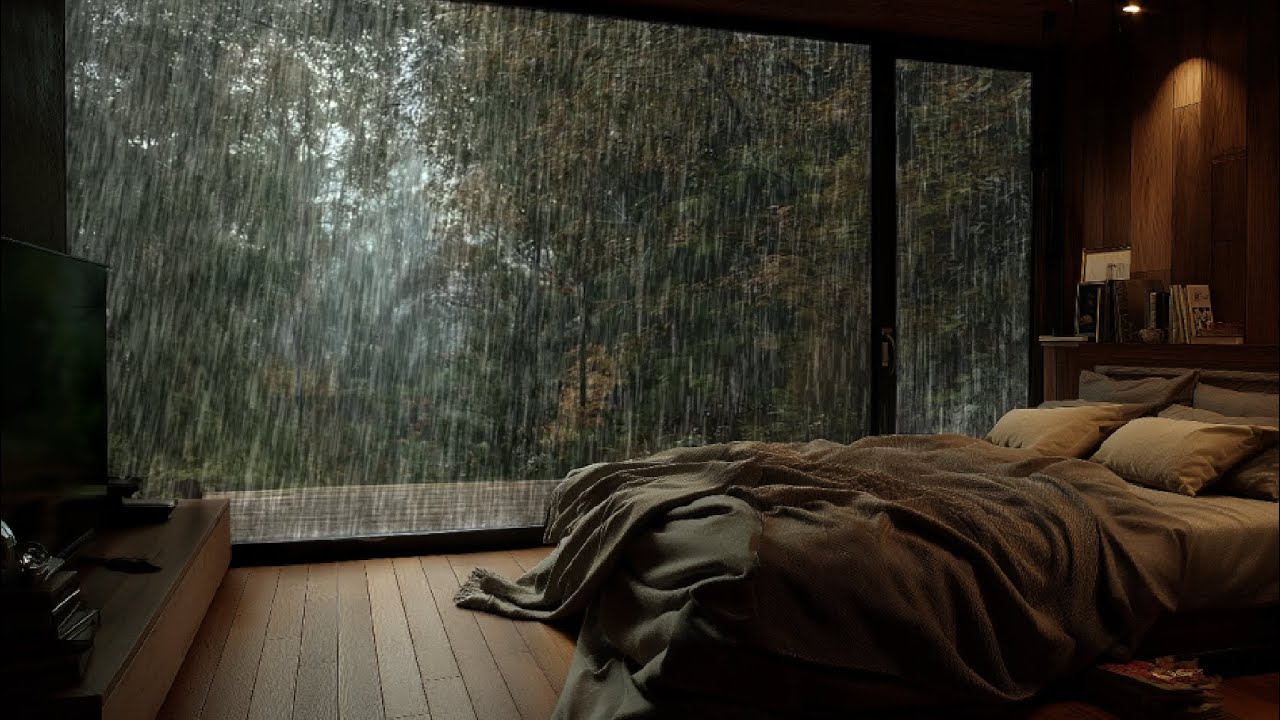 Realistic Rain Sounds for Sleeping | Rest in the Rainy Bedroom