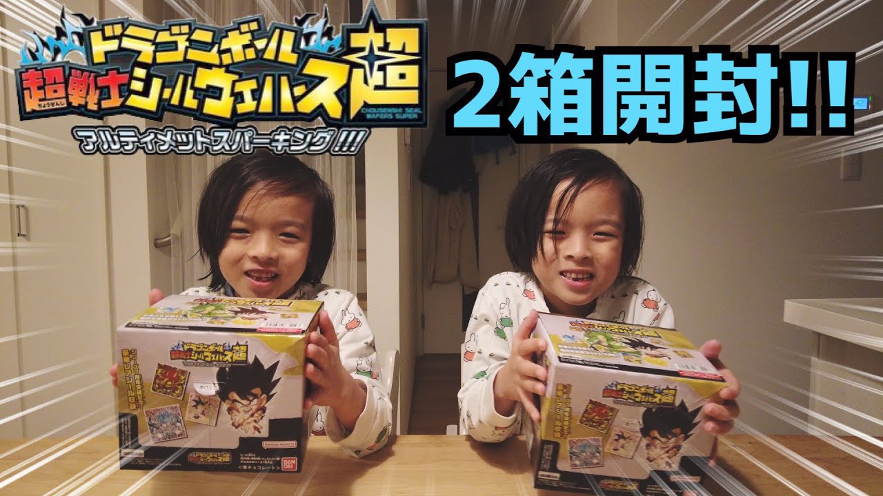 【ドラゴンボールウエハース】アルティメットスパーキング!!!の2箱大開封!（双子VLOG #177）