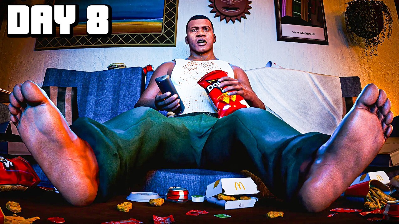 Я смоделировал обычную жизнь в РЕАЛИСТИЧНОЙ GTA 5 (100 ДНЕЙ).