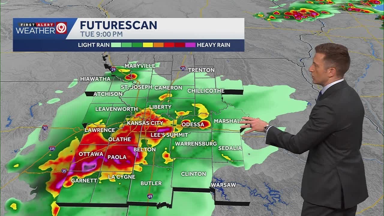 Severe thunderstorms possible Tuesday night