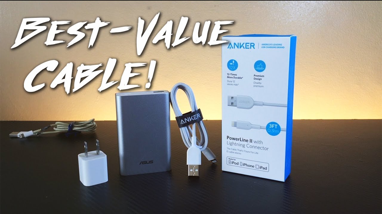 Best Value Apple Lightning Cable Replacement! | Anker Powerline II Lightning Cable Unbox and Review