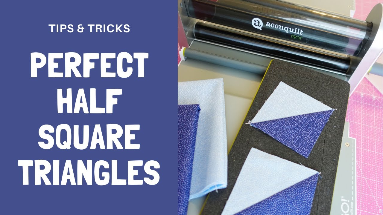 Making Perfect Half Square Triangles with AccuQuilt Fabric Cutting Machine