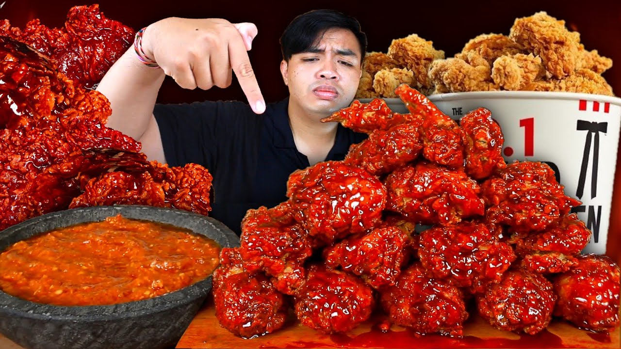 PANAS 🥵 MUKBANG 2 EMBER KFC CHICKEN WINGS COCOL SAMBAL COBEK PEDAS