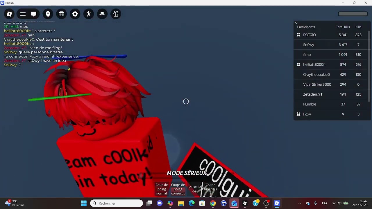 il hack je vous en supplie en plus il est raciste (on ne le voix pas dans la video désoler)
