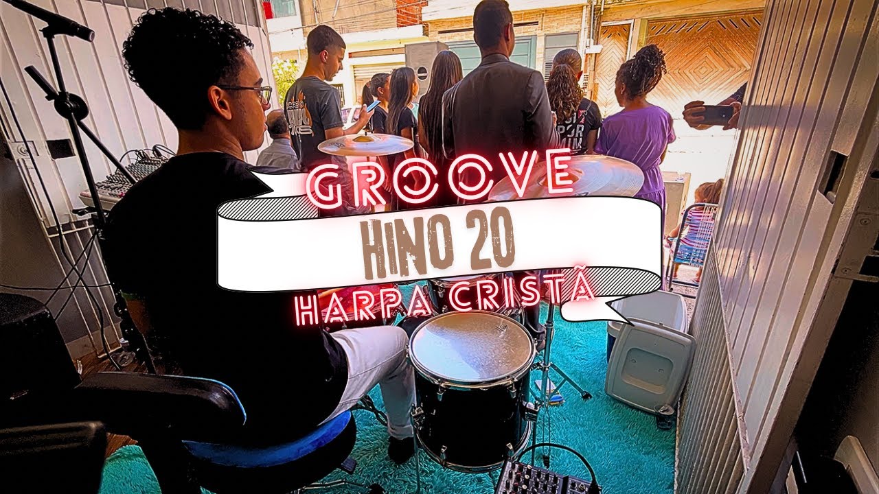 Harpa no groove-hino 20 harpa cristã (drum cover)