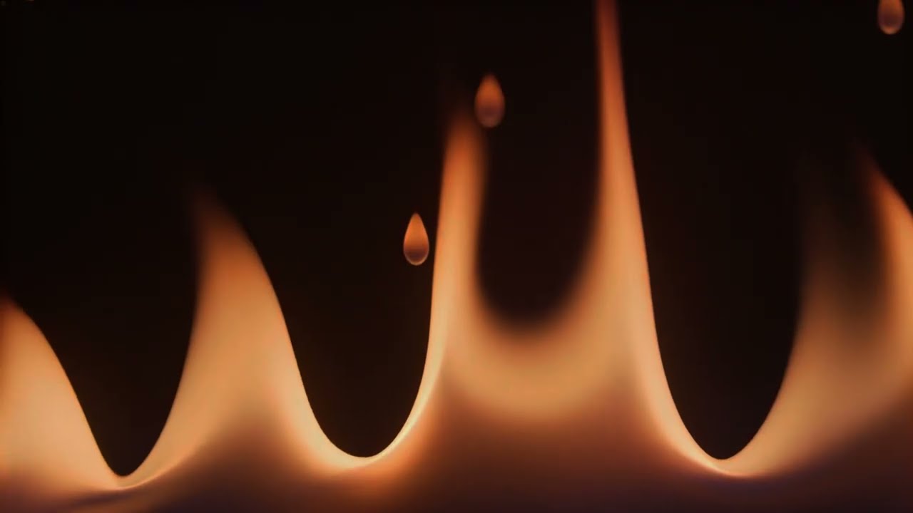 Warm Flames & Gentle Drops → Hypnotic Fireplace 5 Hours | Llamas Cálidas y Gotas Suaves para Dormir