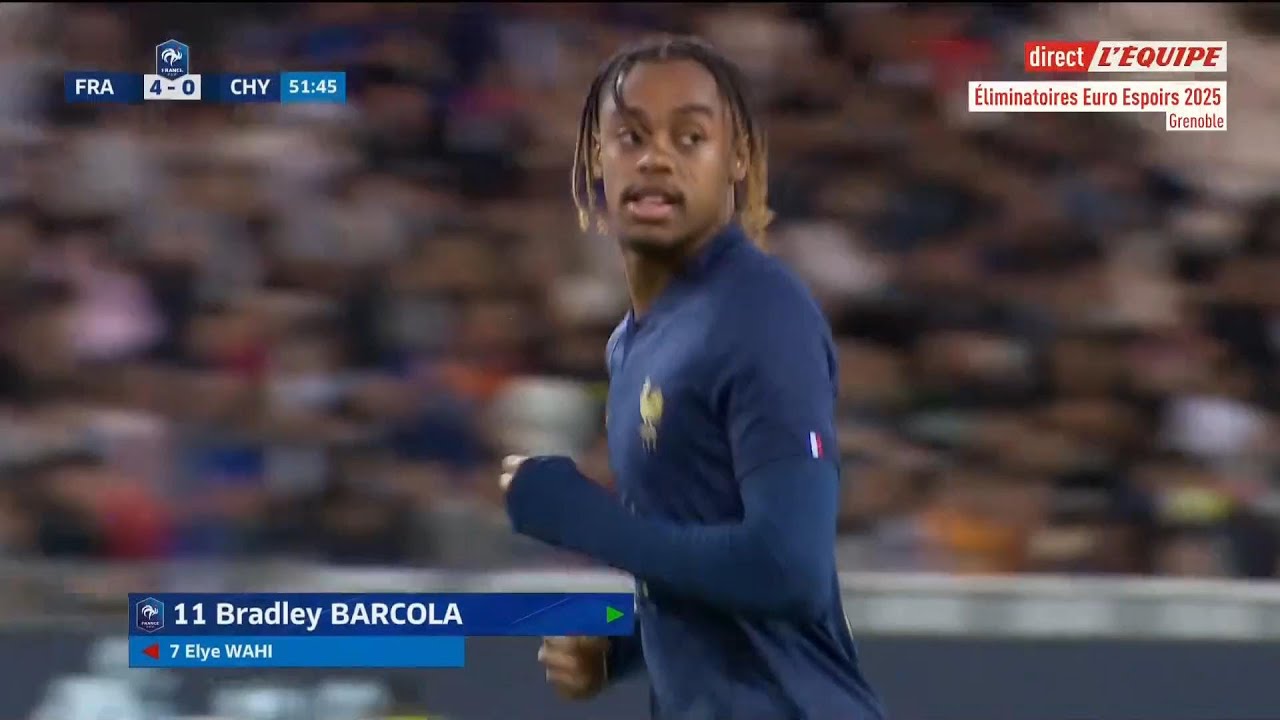 Bradley Barcola vs Cyprus U21 Euro qualifying (17/10/2023)