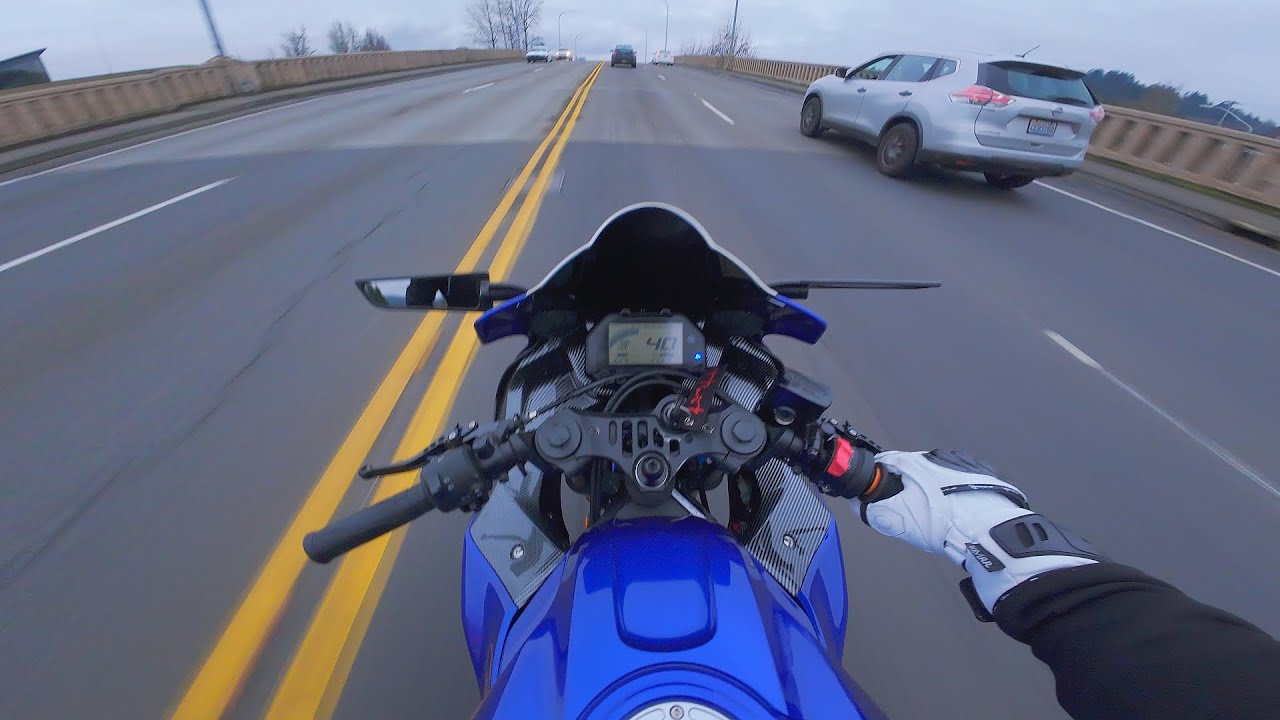 Winter ride on my 2024 Yamaha R3